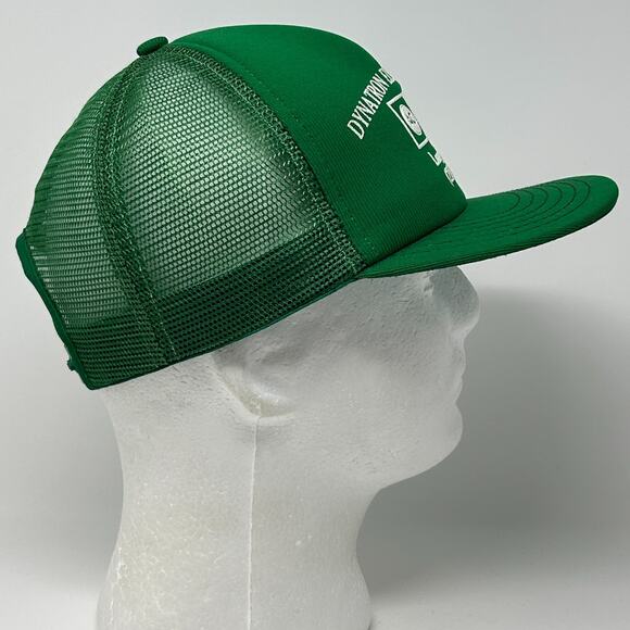Vintage 80s Dynatron Electric Co Trucker Hat Baseball Cap GM USA Snapback Green - Picture 7 of 9